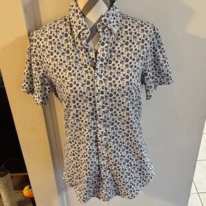 Denim & Flower Blue Floral Casual Button Down Shirt